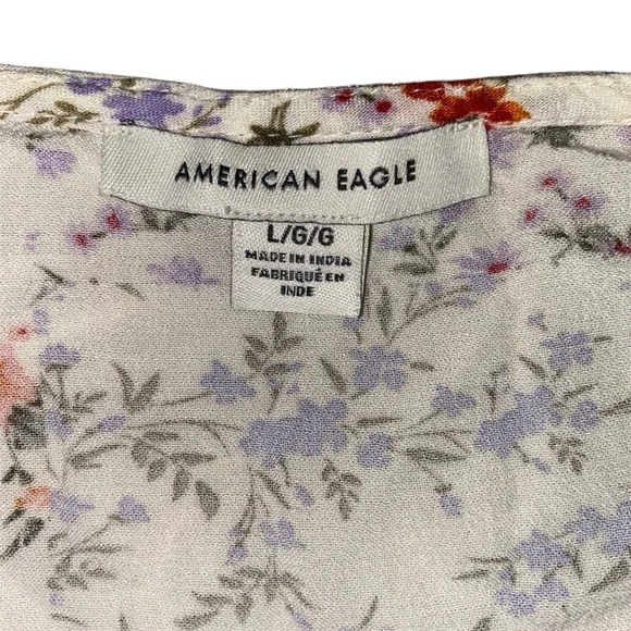 American Eagle Outfitters Floral Long Sleeve Mini Dress Large - Picture 3 of 8